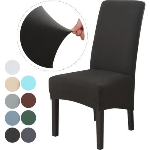 XL Size Chair Cover Spandex Solid Color Dining Chair Covers -dirty Stretch Chair Cover Kitchen for home fundas sillas