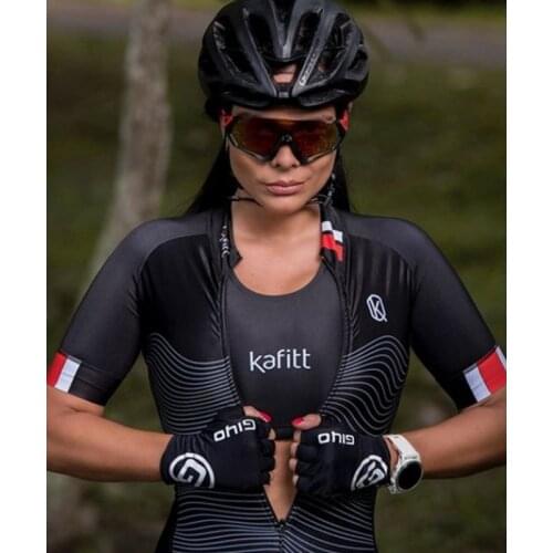 KafItt Womens Cycling Jumpsuit Girls Cycling Triathlon Professional Equipment Shorts and 9D Gel Skin Clothing Summer Set Lycra