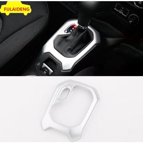 1pcs For Jeep Renegade 2015-2020 ABS Chrome Interior Gear Shift Panel Cover Trim Car Styling Accessories