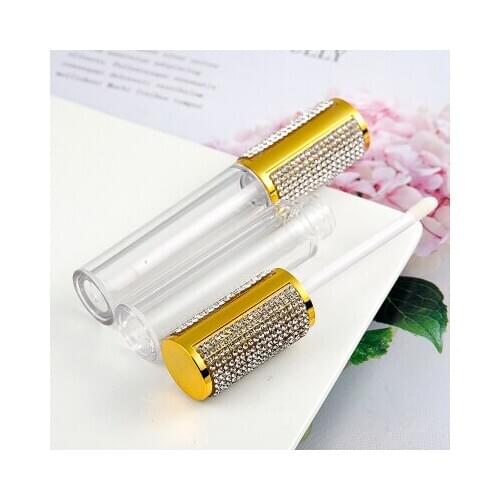 10pcs 30pcs 50pcs Clear Lip Gloss Containers With Silver Gold Rosegold Pink Purple Lid Empty Cosmetic Containers Lip Balm Tube