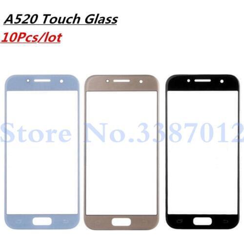 10Pcs/lot LCD Front Digitizer Touch Screen Glass For Samsung Galaxy A5 2017 A520 A520F Replacement Parts Outer Glass