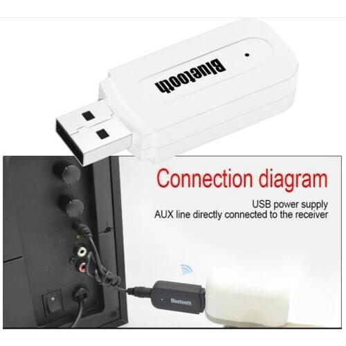 2 Colors Bluetooth Transmitter Wireless Adapter USB 3.5mm For Mobile Receiver Dongle Phone Car Speaker Stereo Jack Music S6T0