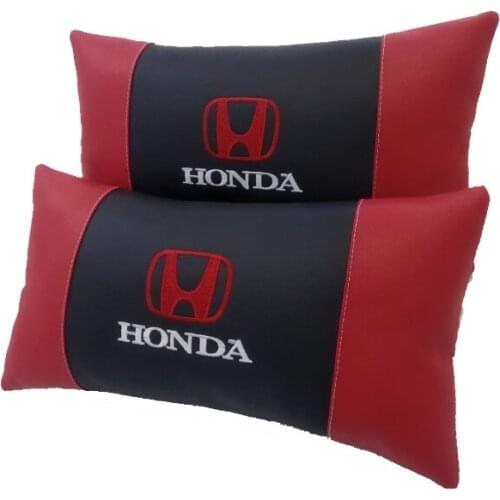 Rock Honda Leather Black Red 2 Pcs Car Seat Neck Pillow Car Car Travel Seat Cushions set