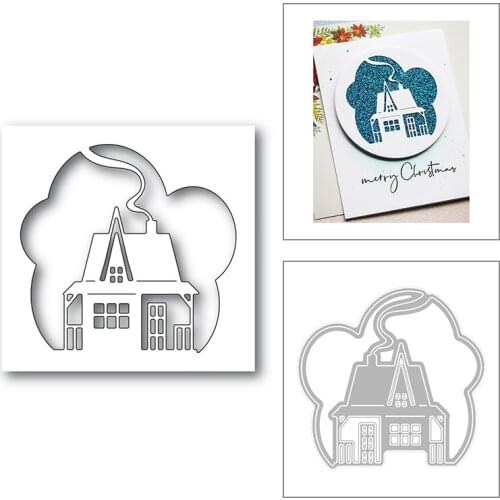 2020 New Christmas Building Metal Cutting Dies For DIY Cut Paper Craft Making House Background Card Album Scrapbooking No Stamps