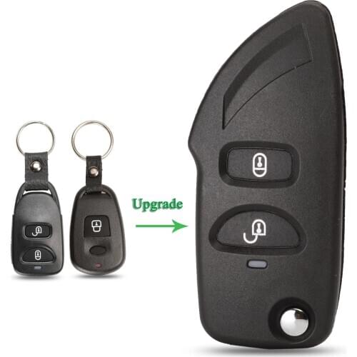 Bilchave Upgrade 2 Buttons Flip Folding Remote Car Key Shell For Hyundai Elantra Santa Fe Eagle Terracan Atos Trajet Fit Kia