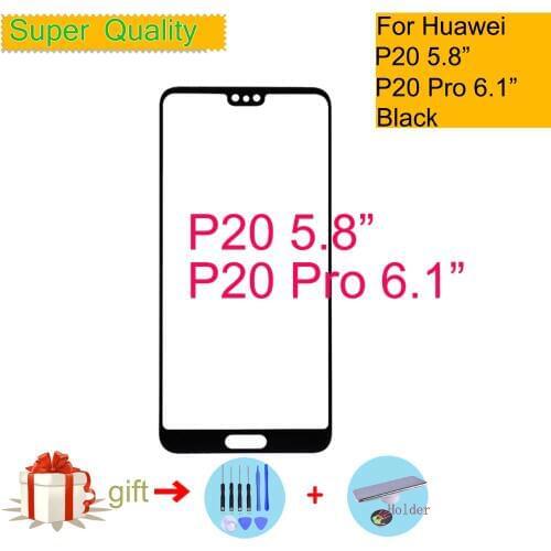 For Huawei P20 / P20 Pro Touch Screen Front Glass Panel TouchScreen LCD Outer Display Lens P20 Front Glass P20PRO Replacement