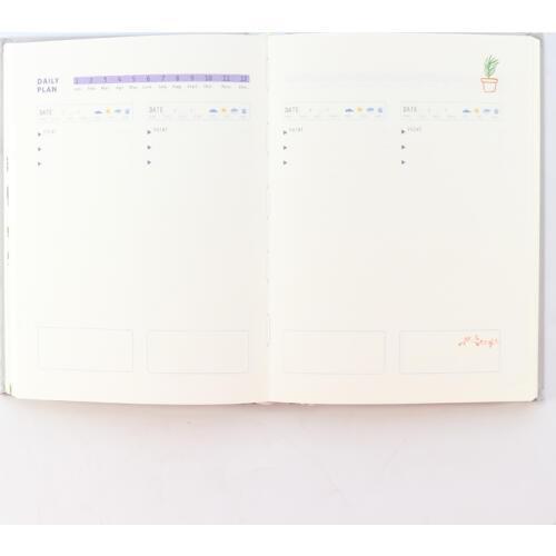 Domikee 2019 new classic hardcover diary daily planner notebooks,cute school person agenda planner organizer stationery A5