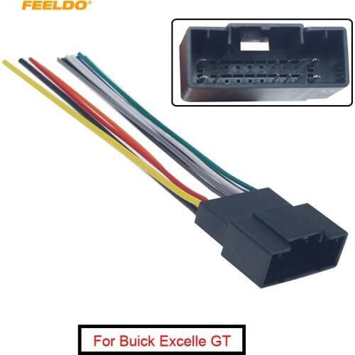 FEELDO 1PC Car Stereo Audio Wiring Harness Adapter Transfer Line For Buick Excelle GT 2018 CD/DVD Radio Wire Cable #AM6131
