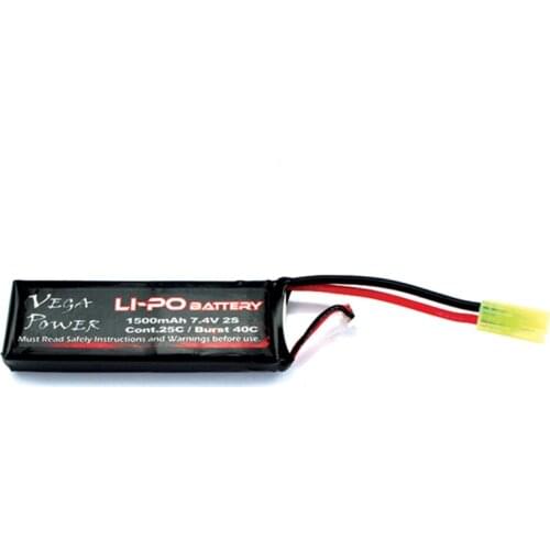 HIMOTO 1:18 RC CAR PARTS E18 Li-Po Battery (7.4V 1500mAh 2S 25C) w/ Small Tamiya Plug LP7415