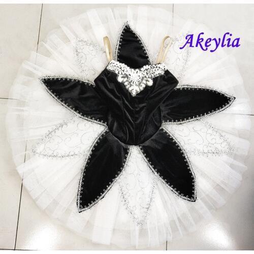 Classical Performance Tutus black white Pancake Tutu 19065 Professional Ballet Tutu performance Ballet Stage Costume dress