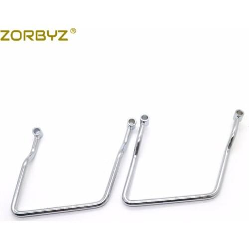 ZORBYZ 14cm Chrome Motorcycle Saddle bag Support Bar Bars Mount Bracket For Honda Shadow Spirit VT750 DC VT Cruiser 2000-2009