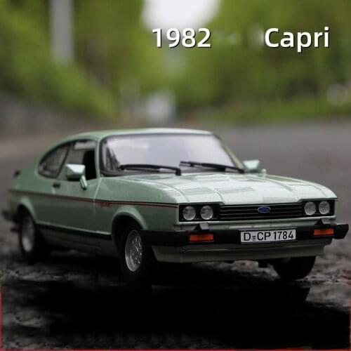 Diecast Alloy 1/24 Car Model Capri 1982 Simulation Classic Model Car Collection Birthday Gift Kids Toys Boys Display