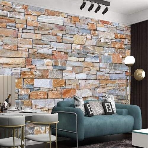 3d Wallpaper Wallcovering Vintage Stone Brick Wall Painting Home Interior Living Room Bedroom Kitchen Mural Modern Wallpapers