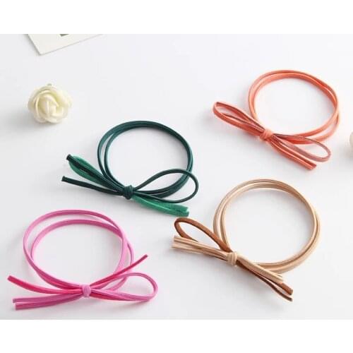 11 Colors Solid Elastic Hair Bands Headbands Basic Bow Tie High Elasticity Women Girls Hairband Children Hair Accessories Rubber