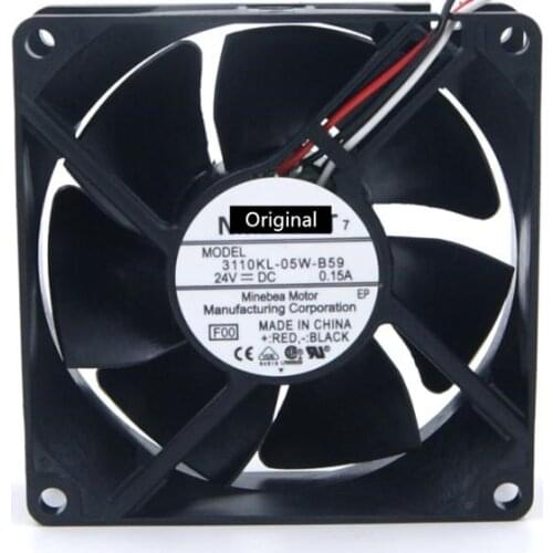 Original 100% working fan 3110KL-05W-B59 8025 24V 0.15A 3-line server inverter cooling fan