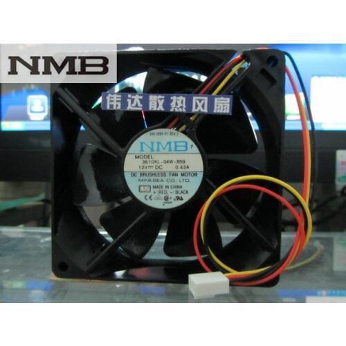 Original For NMB 9025 12V 0.43A 3610KL-04W-B59 90mm computer case 3-pin server inverter cooling fans