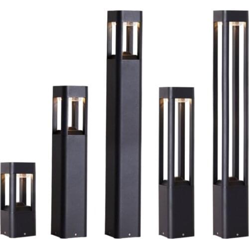 Outdoor LED Path Light Aluminum Bollard Landscape Lights Waterproof Residential Lighting Fixture for Garden Pathway Driveway