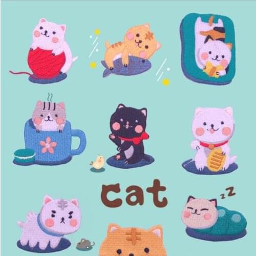 Cute Animal Embroidery Patch Cloth Stickers New Cartoon Clothes Decorative Patch Stickers Iron on Patches for Clothes Wholesale