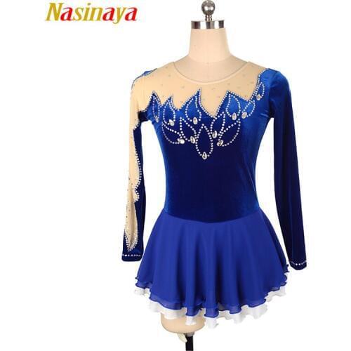 Nasinaya Figure Skating Dress Customized Competition Ice Skating Skirt for Girl Women Kids Patinaje Gymnastics Performance 78
