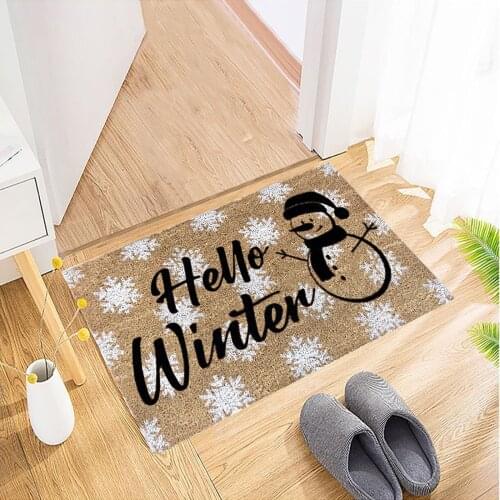 Letter Printing Christmas Mat Outdoor Carpet Merry Christmas Decor For Home Christmas Ornaments Navidad Xmas Gift New Year 2022