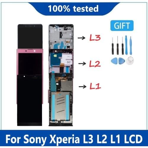 For Sony Xperia L3 L2 L1 LCD Touch Screen Digitizer Assembly Replacement Display For Sony L3 LCD With Frame Original Display