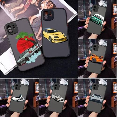 Old school Sports Cars Male Men Phone Cases Matte Transparent for iPhone 7 8 11 12 s mini pro X XS XR MAX Plus cover funda