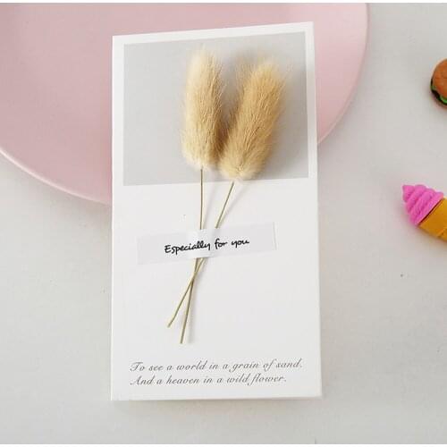 Dried Flower Greeting Card Romantic Thank You Card Gift Card Postcards Wedding Invitations Customized