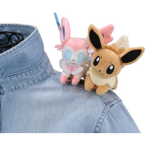 TAKARA TOMY Genuine Pokemon Eeveelution Jolteon Vaporeon Espeon Umbreon Leafeon Flareon Cute Plush Action Figure Model Toys