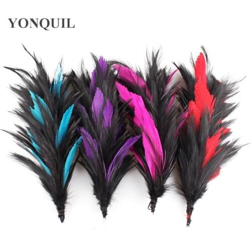 Feather flower black wire feather silk flower DIY fascinators party decoration wedding headwear apparel accessoires multi-colors