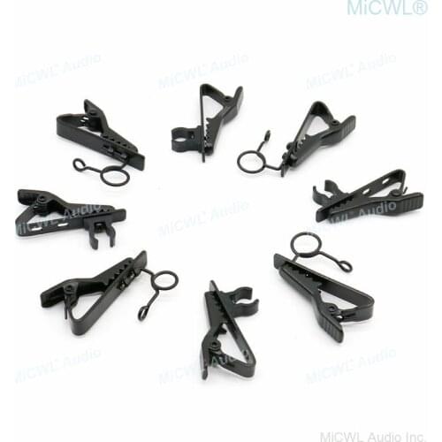 Black Metal Clip Lavalier Headset Microphones Attaching Clamp for Sennheiser Shure Audio-Technica Microfone 6mm Size
