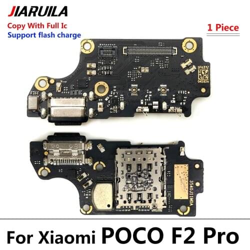 10pcs/Lot, USB Charging Port Board Flex Cable Connector Parts For Xiaomi Poco F2 Pro Microphone Module