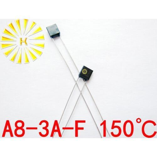 100% Original A8-3A-F 150 degree Thermal Cutoff RH150 Thermal-Links 3A 250V Black Square Temperature Fuse x 500PCS
