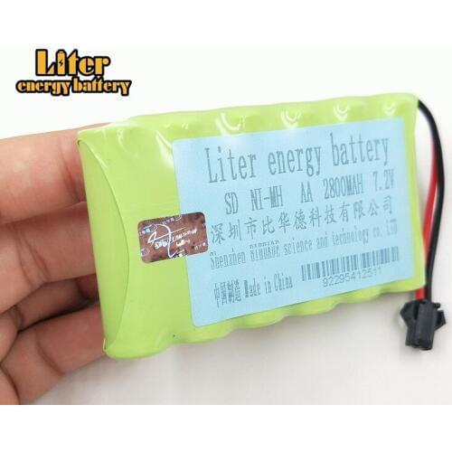 2pack 2800mah 7.2v rechargeable pack battery nimh aa nimh battery ni-mh 7.2v for Remote control electric toy tool boat