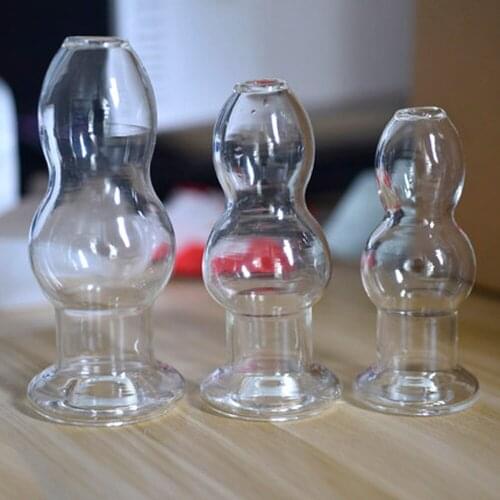 2021 Hollow Anal Plug Glass Butt Plug Adult Sex Toys For Women Vaginal Anal Speculum Anus Dilator Enema Sex Product