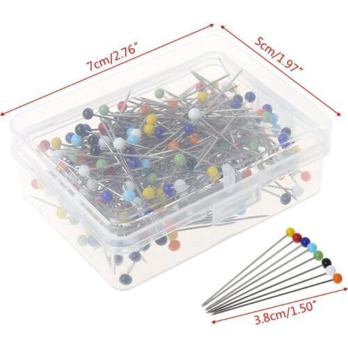 250pcs Round Glass Ball Head Pins DIY Quilting Tool Sewing Accessories School Office Stationery F18 19 dropship