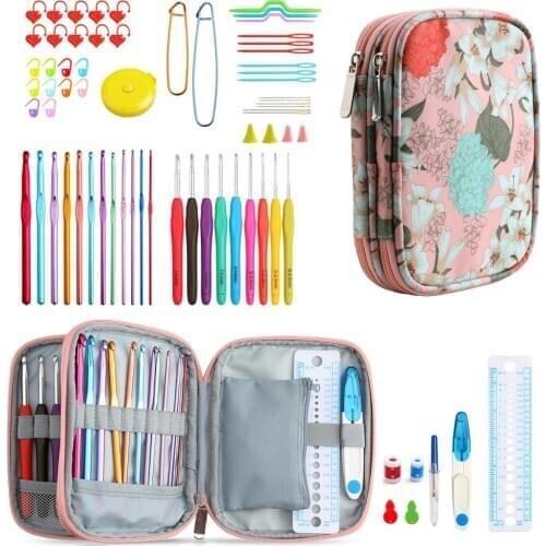 26pcs Interchangeable Crochet Needles Circular Knitting Needles Set for Crochet Yarn Knitting Accessories Kit for Beginners Gi