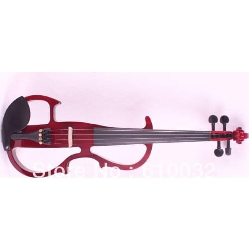 4/4 Electric Violin Silent Pickup Fine tone parts include New Golden Color #8-6 red color