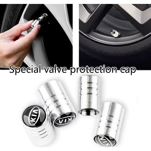 4pcs Car Tyre Air Stems Cove Car Wheel Tire Parts Valve Stem Plugs Cover for KIA K2 K3 K5 Sorento Sportage R Rio Soul Cap