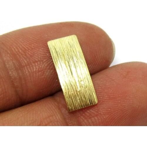 50pcs Brass findings pendant 16.5x7mm Raw brass camber rectangle blank R451