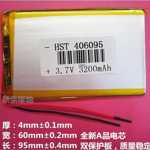 Seven inch tablet computer, polymer lithium battery, 3.7V406095 high-capacity, high-capacity battery mail Rechargeable Li-ion Ce