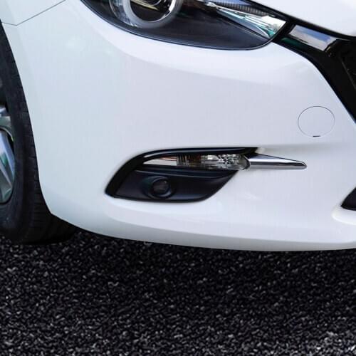 For 2017 2018 Mazda 3 Axela Accessories Front Fog Lamp Light Trim Sticker Chromium Styling