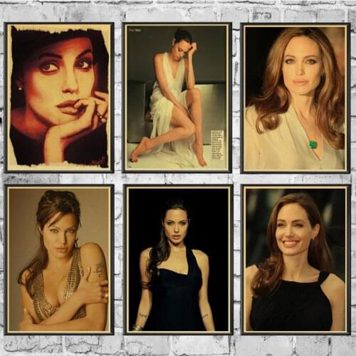 Diamond inlaid cross embroidery 5D DIY diamond painting classic film actress Angelina Jolie poster diamond inlaid diamond Mosaic