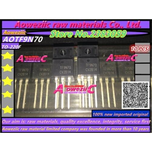 Aoweziic 100% new imported original AOTF9N70 TF9N70 TO-220F N-Channel MOSFET 700V 9A
