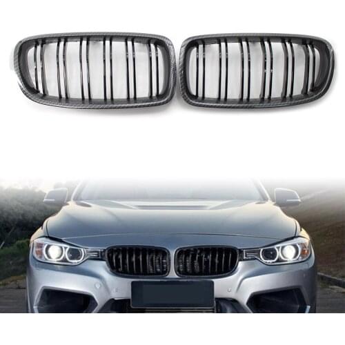 M3 Style Car Front Grille Dual Slat Grill Carbon ABS For BMW 3 Series F30 F31 318i 320i 328i 2012 2013 2014 2015 2016 2017 2018