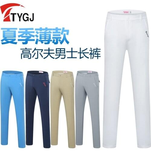 Golf pants, spring and summer clothing, fashionable and comfortable sports pants, mens thin straight-leg pants