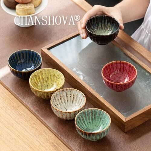 CHANSHOVA 90ml Chinese Retro Style Kiln change texture Ceramic Teacup Coffee cup tea set China porcelain H441