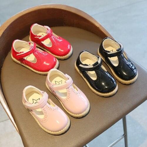 Comfy Kids 2021 New Spring And Autumn Fashion Pure Color Leather Soft Sole Casual Princess Shoes For Girls