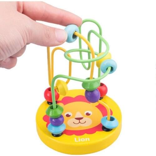 Montessori Baby Toys Wooden Roller Coaster Bead Maze Toddler Early Learning Educational Puzzle Math Toy for Children 1 2 3 Years