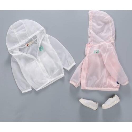 Kids Sunscreen Hoodie Summer 2018 Baby Boys Sweatshirts Cartoon Hoodies For Girls With Long Sleeve Children Clothes Lightweight