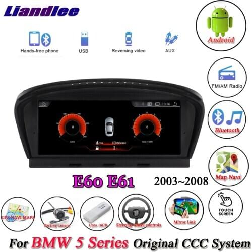 For BMW 5 Series E60/E61 2003-2008 Original CCC System Car Android 10.0 Player Multimedia Carplay Androidauto GPS Navigation